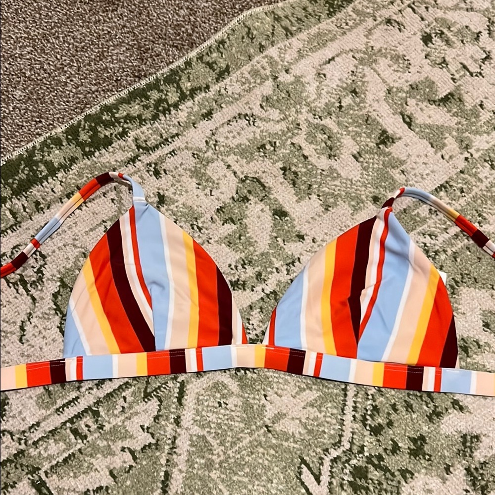 Striped Multicolor Hollister Bikini Top